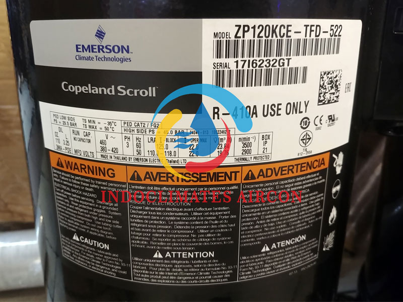 Compressor Copeland Scroll ZP120KCE-TFD-522