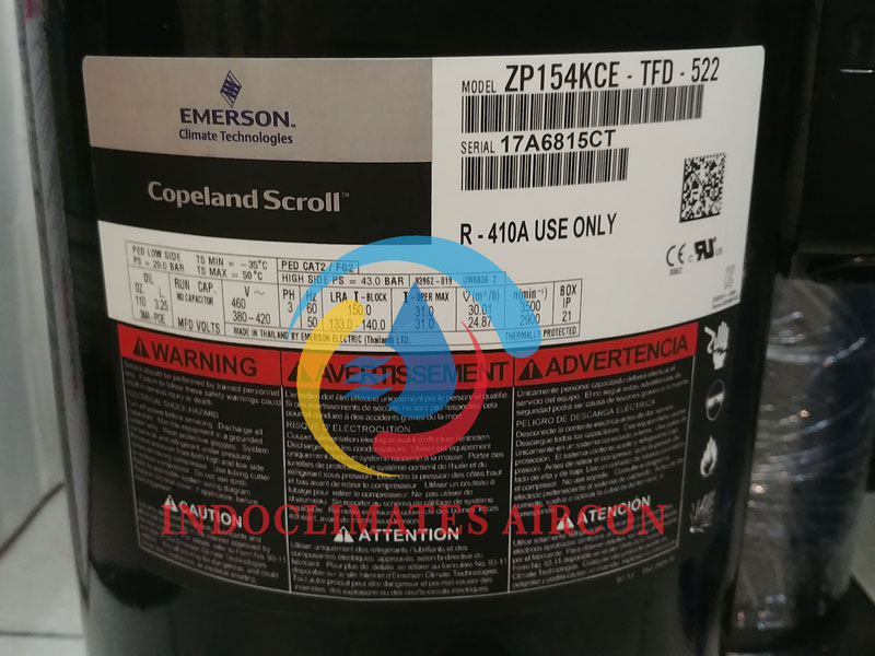 Compressor Copeland Scroll ZP154KCE-TFD-522