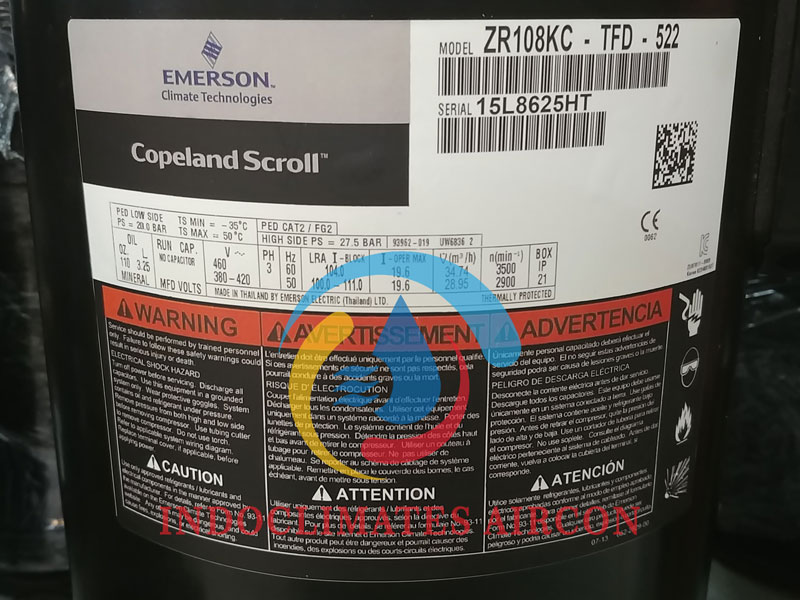 Compressor Copeland Scroll ZR108KC-TFD-522