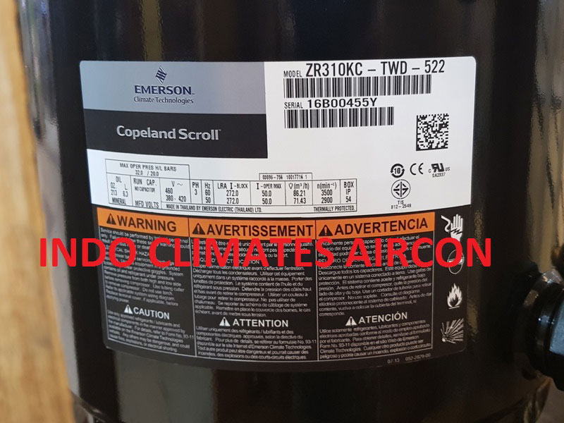 Compressor Copeland Scroll ZR310KC-TWD-522