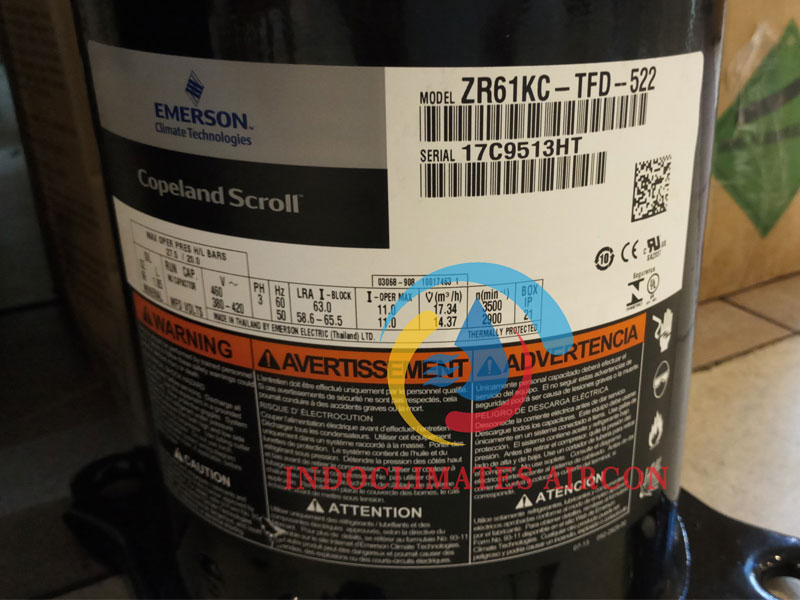 Compressor Copeland Scroll ZR61KC-TFD-522