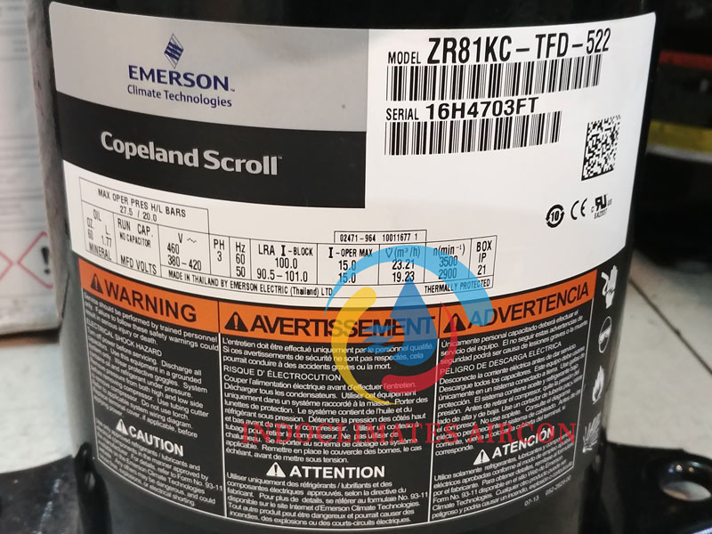 Compressor Copeland Scroll ZR81KC-TFD-522