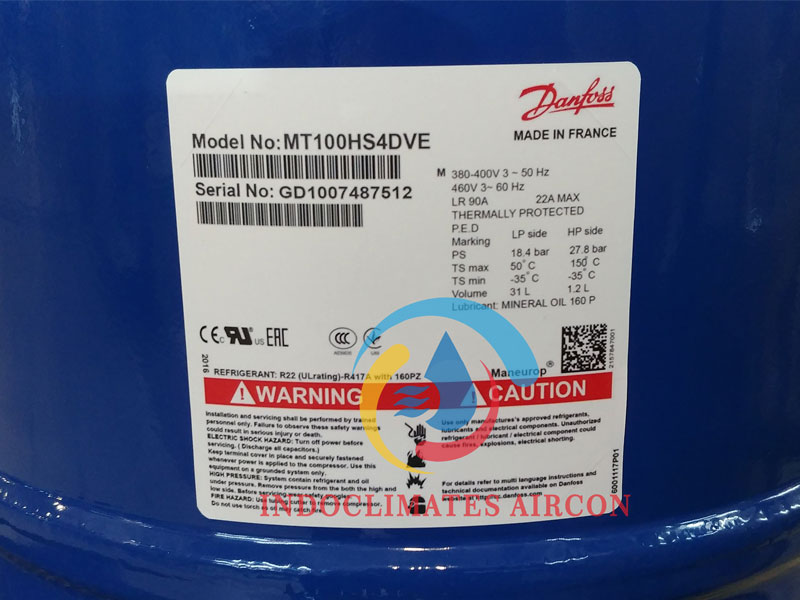 Compressor Danfoss Maneurop MT100HS4DVE