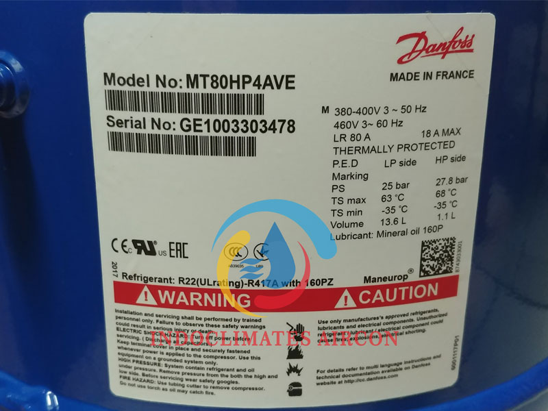 Compressor Danfoss Maneurop MT80HP4AVE