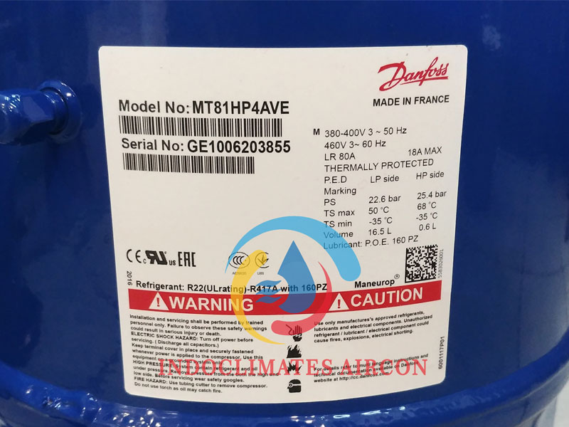 Compressor Danfoss Maneurop MT81HP4AVE