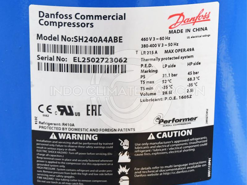 Compressor Danfoss Performer SH240A4ABE