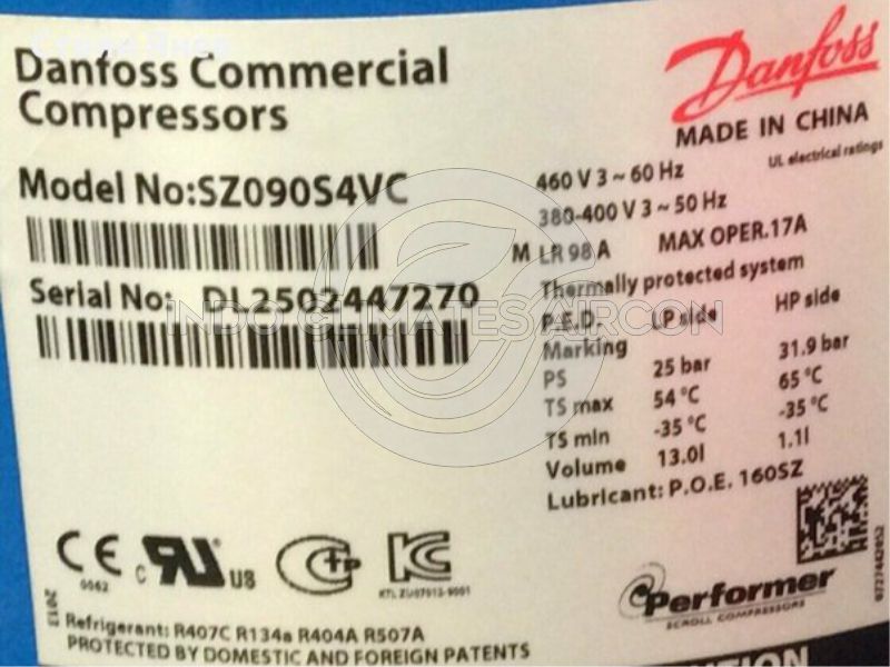 Danfoss Performer Scroll SZ090S4VC