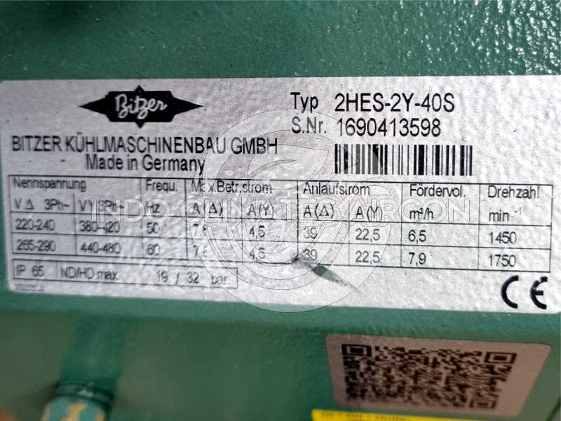 jual compressor bitzer semi hermetic 2hes-2y