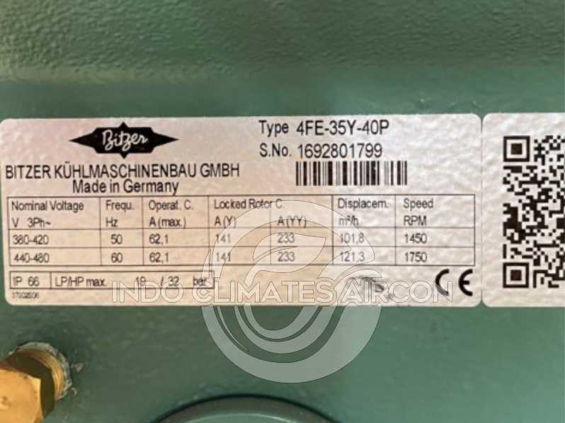 jual compressor bitzer semi hermetic 4fe-35y-40p