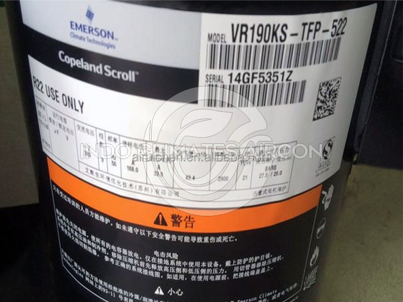 Compressor Copeland Scroll VR190KS-TFP-522